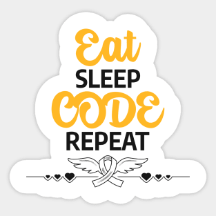 Eat, Sleep, Code, Repeat Sticker